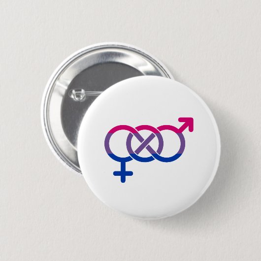 Biseksualiteit Gendersymbool Ronde Button 5,7 Cm (Voorkant /achterkant)