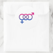 Biseksualiteit Gendersymbool Ronde Sticker (Tas)