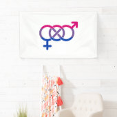 Biseksualiteit Gendersymbool Spandoek (Insitu)
