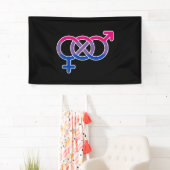 Biseksualiteit Gendersymbool Spandoek (Insitu)