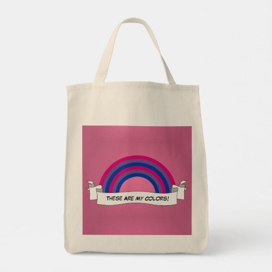 Biseksualiteit regenboog trots tote bag (Achterkant)