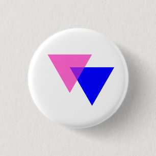 Biseksualiteit symbool knop ronde button 3,2 cm