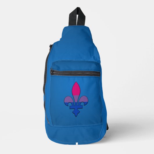 Biseksualiteit trots fleur-de-lis sling bag (Voorkant)