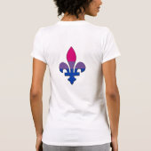 Biseksualiteit trots fleur-de-lis t-shirt (Achterkant)