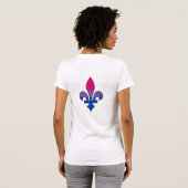Biseksualiteit trots fleur-de-lis t-shirt (Achterkant volledig)