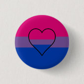 Biseksualiteit vlag knop ronde button 3,2 cm (Voorkant)