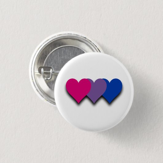 Biseksualiteit vlag knop ronde button 3,2 cm (Voorkant /achterkant)