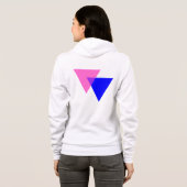 Biseksualiteitssymbool Hoodie (Achterkant volledig)