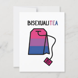 BiseksualiteitTHEE Bi Pride Vlag Biseksuele Thee Briefkaart