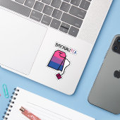BiseksualiteitTHEE Bi Pride Vlag Biseksuele Thee Sticker (Laptop met iPhone)