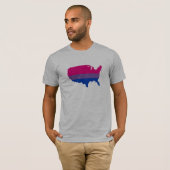 Biseksueel Amerika T-shirt (Voorkant volledig)