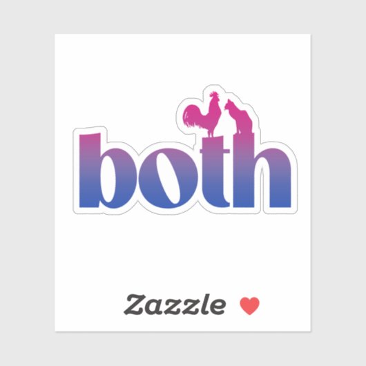 Biseksueel Beide Sticker (Vel)