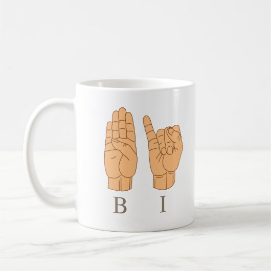 Biseksueel Bi Gebarentaal Koffiemok (Links)
