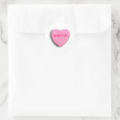 Biseksueel Candy Heart Ronde Sticker (Tas)