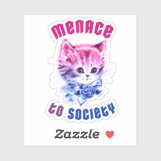 Biseksueel dreiging Kat Sticker (Vel)