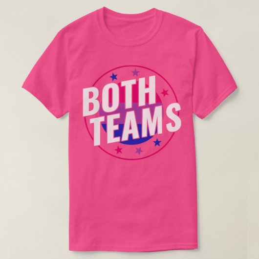 Biseksueel Grappig Bi Beide Teams LGBT T-shirt (Design voorkant)