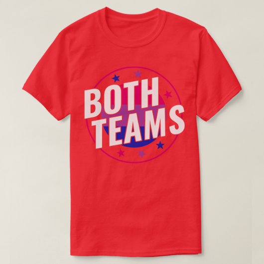Biseksueel Grappig Bi Beide Teams LGBT T-shirt (Design voorkant)