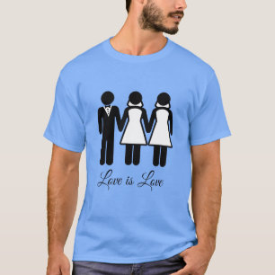 BISEKSUEEL HUWELIJK LIEFDE IS LIEFDE T-SHIRT