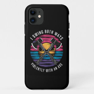 Biseksueel ik swing beide kanten bijl grappige Bi Case-Mate iPhone Case