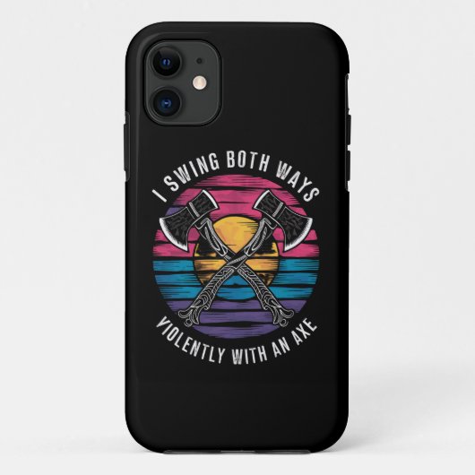 Biseksueel ik swing beide kanten bijl grappige Bi  Case-Mate iPhone Case (Achterkant)