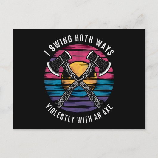 Biseksueel Ik Swing Beide Wegen Als Grappige Bi Pr Briefkaart (Voorkant)