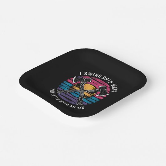 Biseksueel Ik Swing Beide Wegen Als Grappige Bi Pr Papieren Bordje (Gebogen)