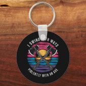 Biseksueel Ik Swing Beide Wegen Als Grappige Bi Pr Sleutelhanger (Voorkant)