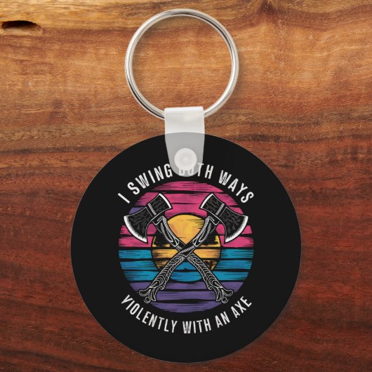 Biseksueel Ik Swing Beide Wegen Als Grappige Bi Pr Sleutelhanger (Voorkant)