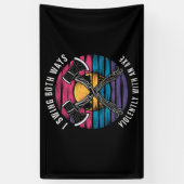 Biseksueel Ik Swing Beide Wegen Als Grappige Bi Pr Spandoek (Verticaal)