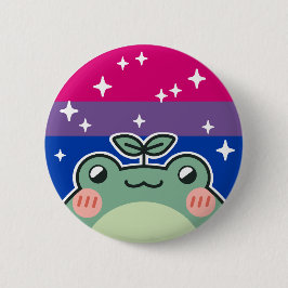Biseksueel LGBT Pride Flag Frog Button