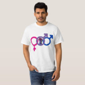 Biseksueel Man Power LGBTQ+ T-shirt (Voorkant volledig)