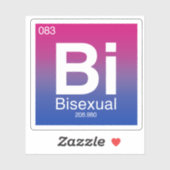 Biseksueel periodiek tabelelement sticker (Vel)
