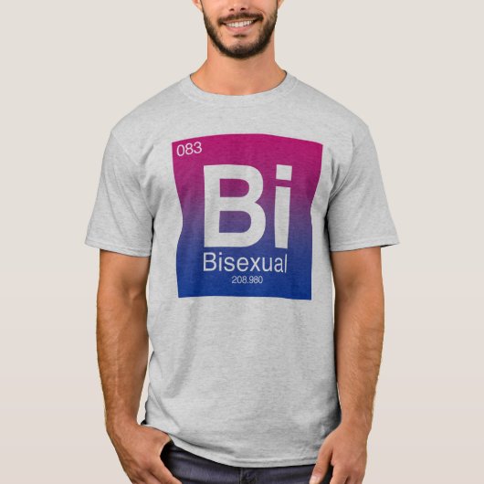 Biseksueel periodiek tabelelement t-shirt (Voorkant)