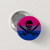 Biseksueel Pirate Flag Button (Voorkant /achterkant)