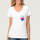 Biseksueel Pride Hart T-shirt (Voorkant)