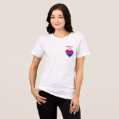 Biseksueel Pride Hart T-shirt (Voorkant volledig)