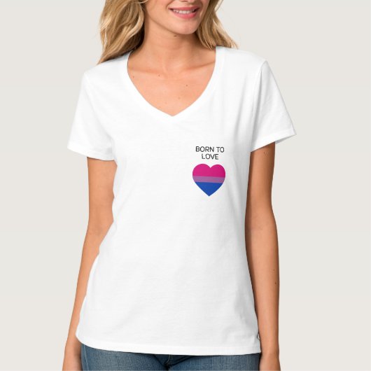 Biseksueel Pride Hart T-shirt (Voorkant)