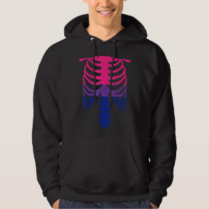 Biseksueel Pride Vlag Skelet Ribcage Biseksueel 1 Hoodie