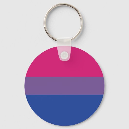 biseksueel | Pride-vlagontwerp | Stripes | Sleutelhanger (Voorkant)