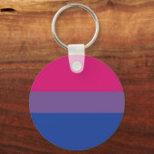 biseksueel | Pride-vlagontwerp | Stripes | Sleutelhanger (Voorkant)