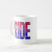Biseksueel Pride Woord Koffiemok (Voorkant links)