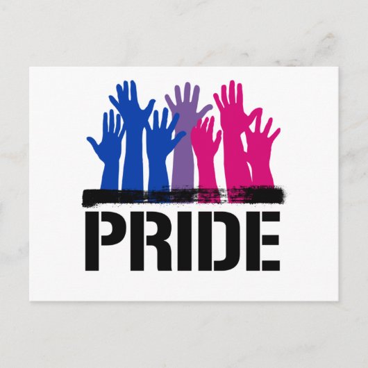Biseksueel Samen Pride Briefkaart (Voorkant)