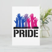 Biseksueel Samen Pride Feestdagenkaart (Staand voorkant)