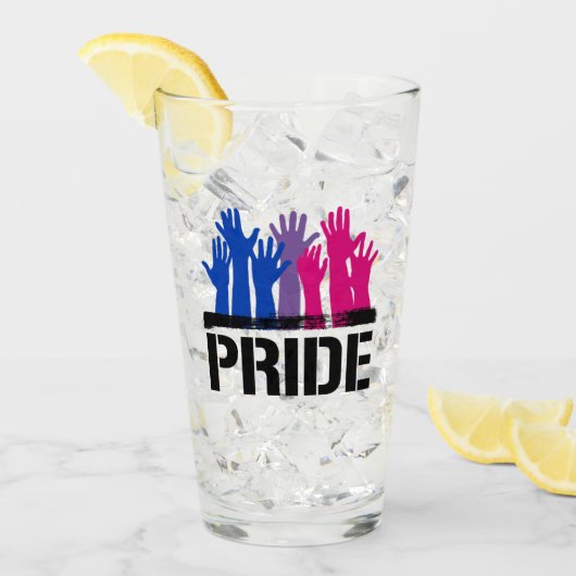 Biseksueel Samen Pride Glas (Voorkant ijs)