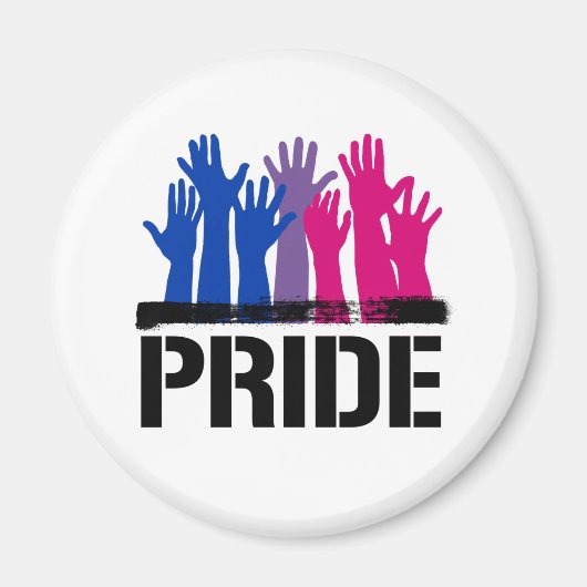 Biseksueel Samen Pride Magneet (Voorkant)