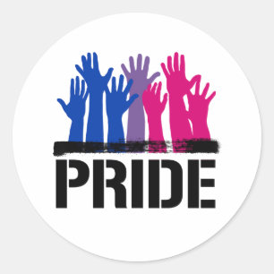 Biseksueel Samen Pride Ronde Sticker