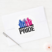 Biseksueel Samen Pride Ronde Sticker (Envelop)