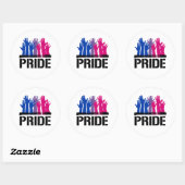 Biseksueel Samen Pride Ronde Sticker (Vel)