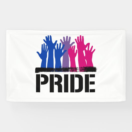 Biseksueel Samen Pride Spandoek (Horizontaal)
