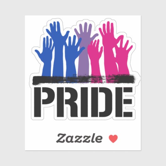 Biseksueel Samen Pride Sticker (Vel)